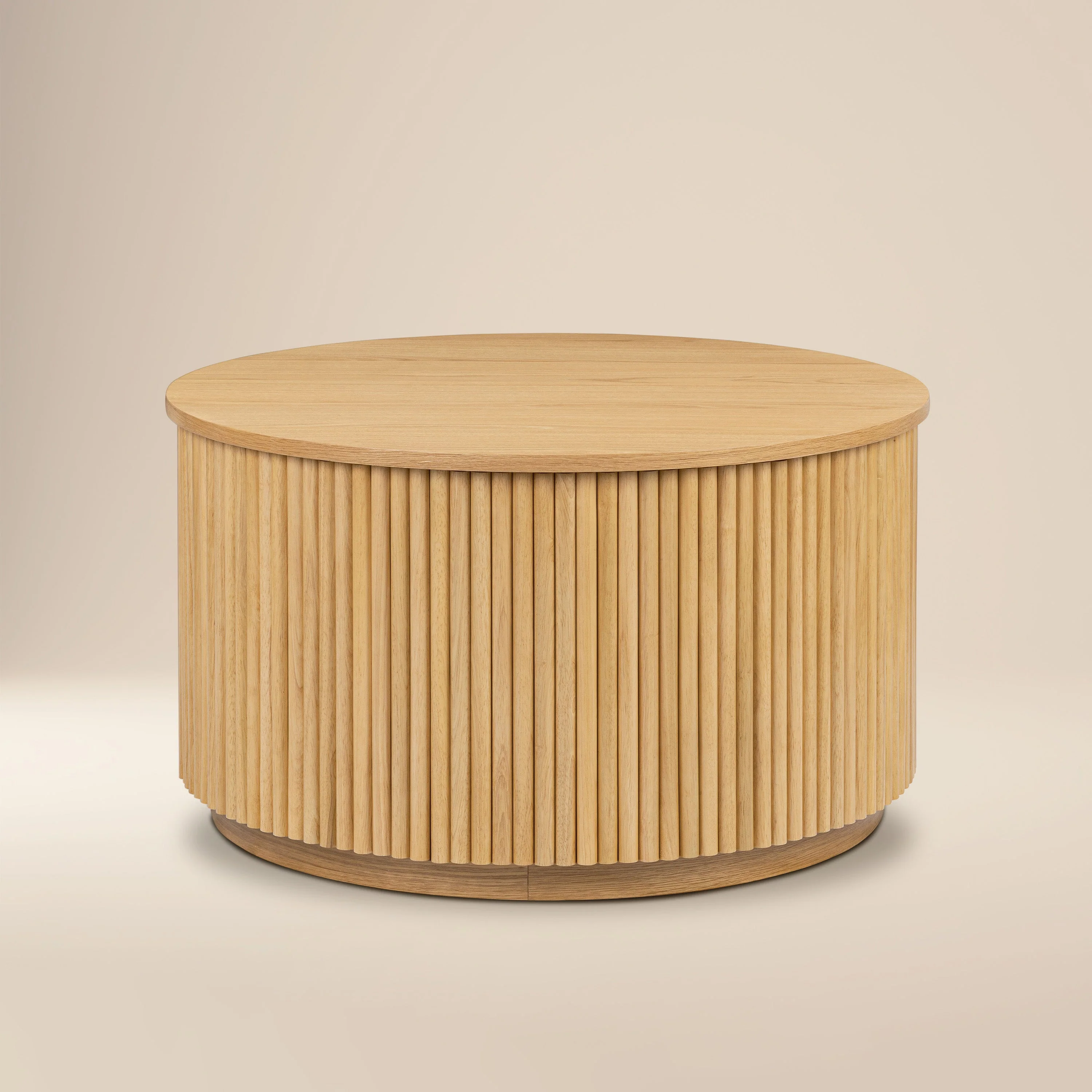 Modern Oak Oak Wood Coffee Table with Storage for Living Room