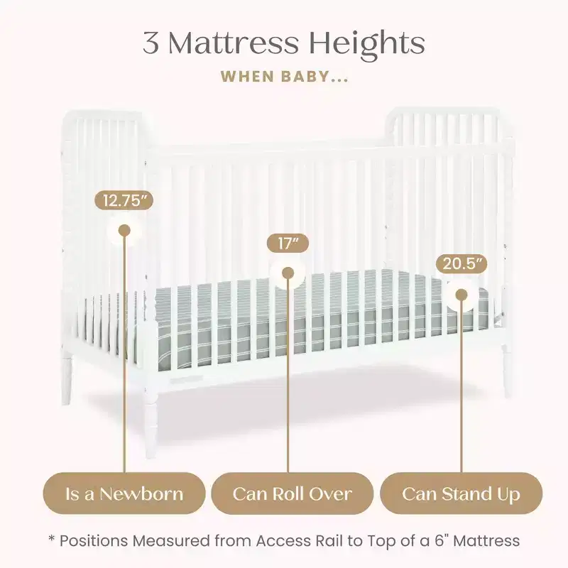 4-in-1 Convertible Crib – Solid Pine, GREENGUARD Gold