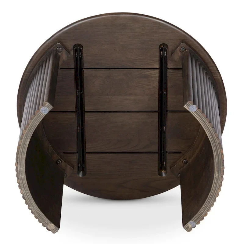 NADAAL STUDIOS Pence, Small Oval Coffee Table, Dark Brown