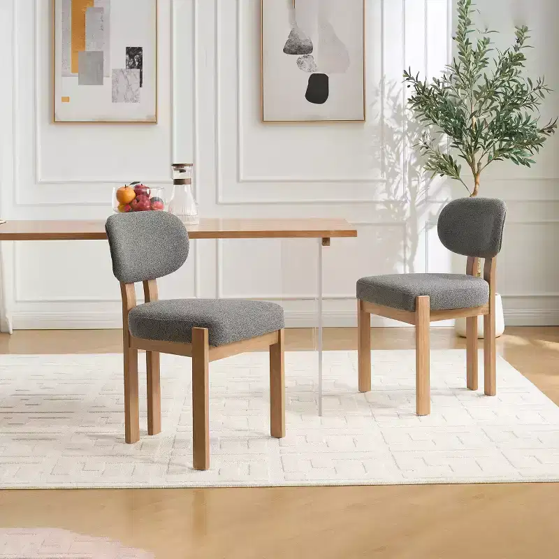 Chenille Upholstered Side Chair Dining Chairs