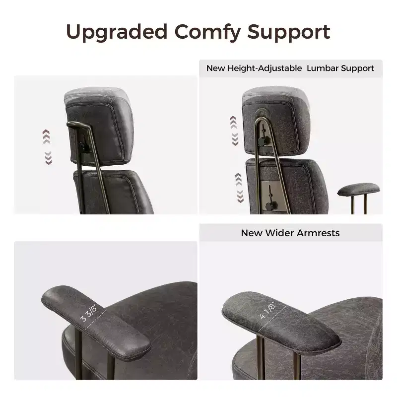 Faux Suede Fabric High Back Office Chair