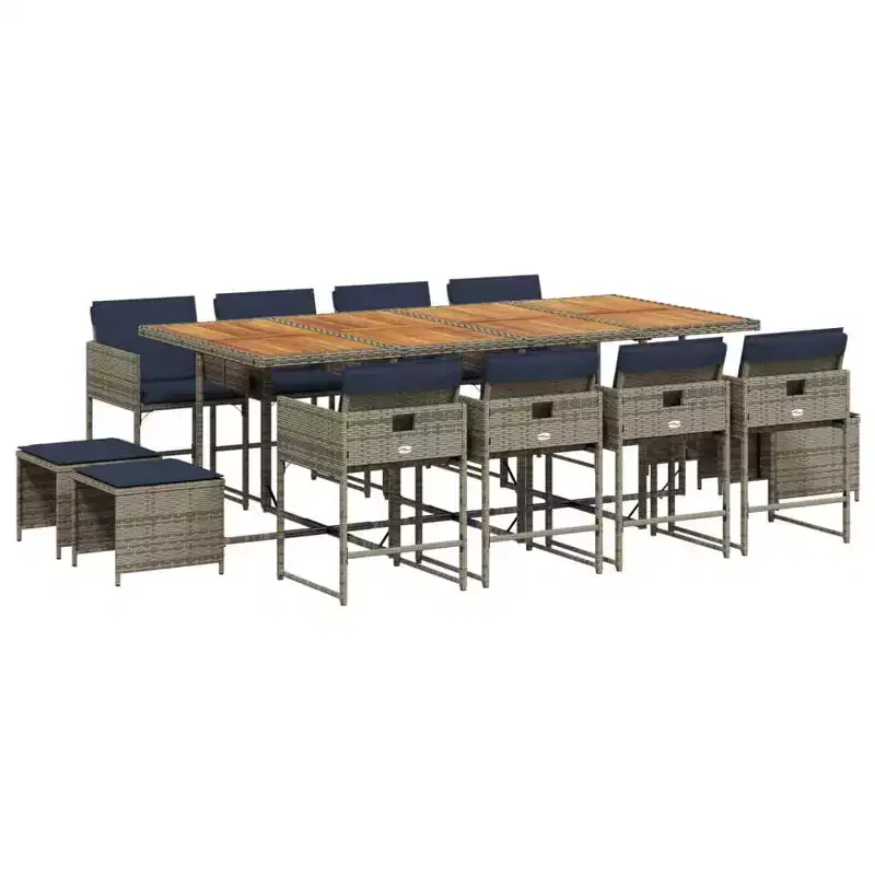 vidaXL 12 Wood Gray