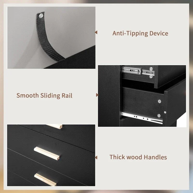Five Drawers With LED