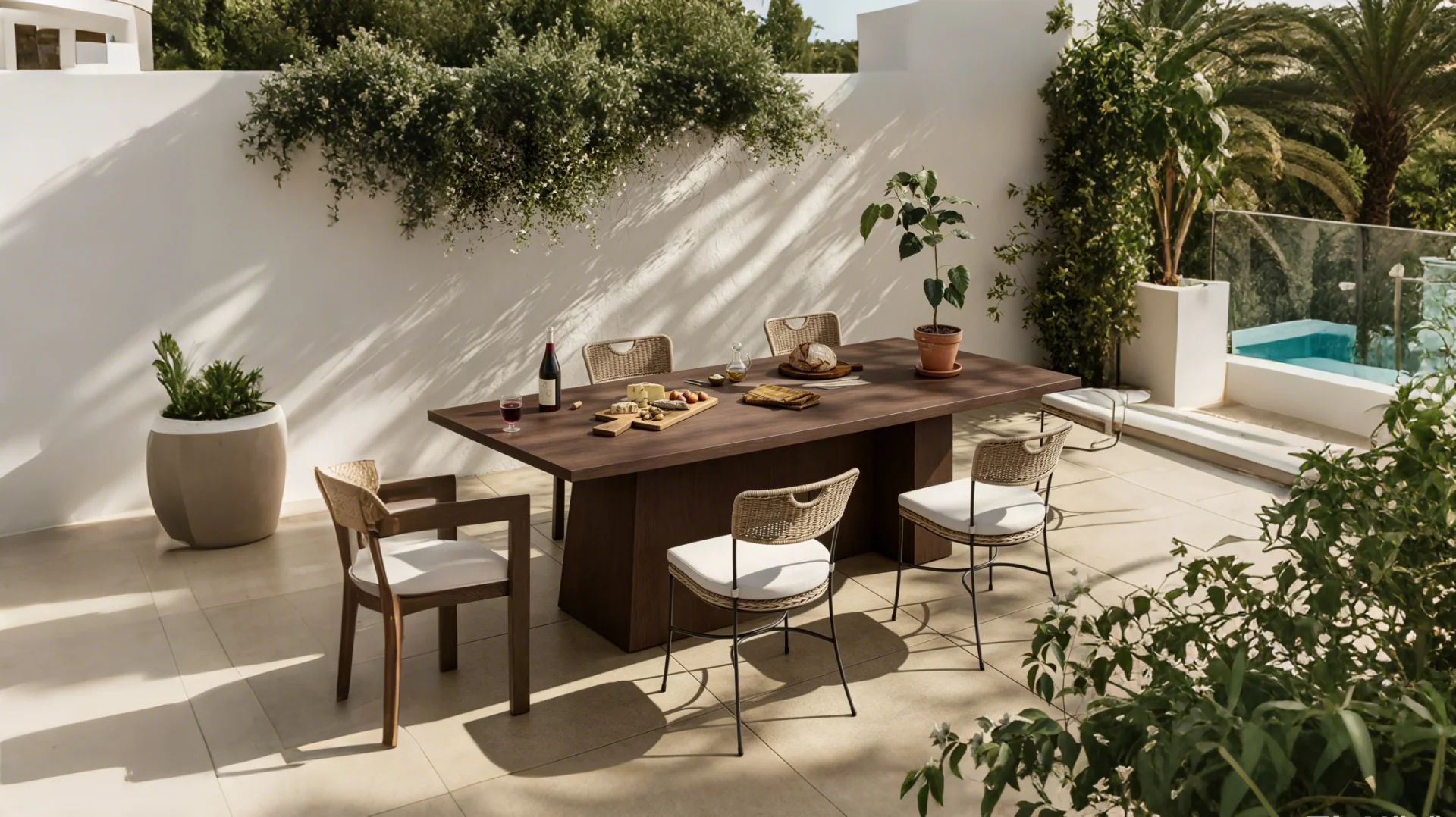 Farmhouse Oversized Pedestal Dining Table - Seats 6-8, Solid Wood & MDF, 82