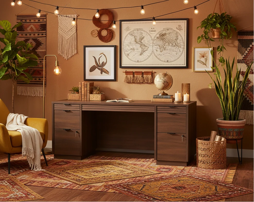 71.18 Commercial Grade Credenza Office Desk with 6-Drawers