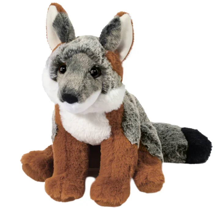 Grey Fox Plush Stuffed Animal Toy Soft Figure