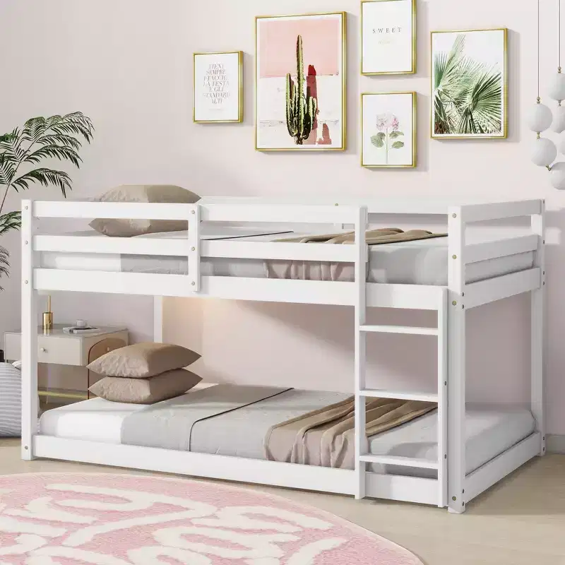 MAYEERTY Full Bed Frame Noise-Free Design No Box Spring Needed Solid Pine Wood