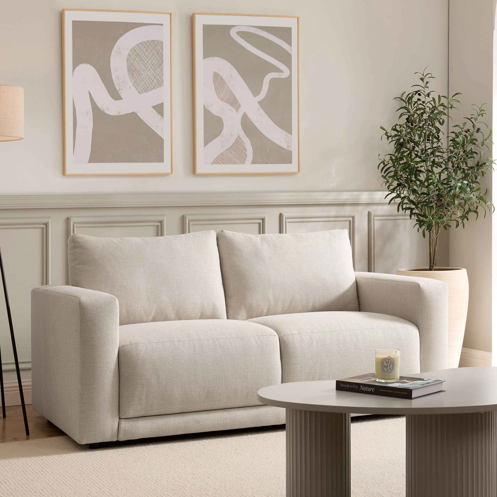 2 Seater Sofa - Beige