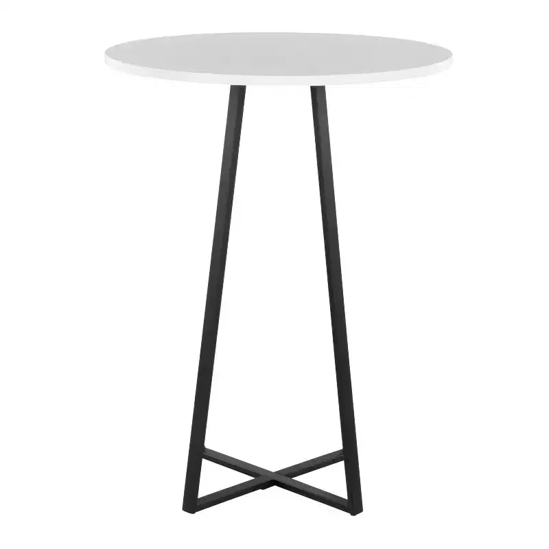 LumiSource Cosmo MDF Counter Table Black Metal/White