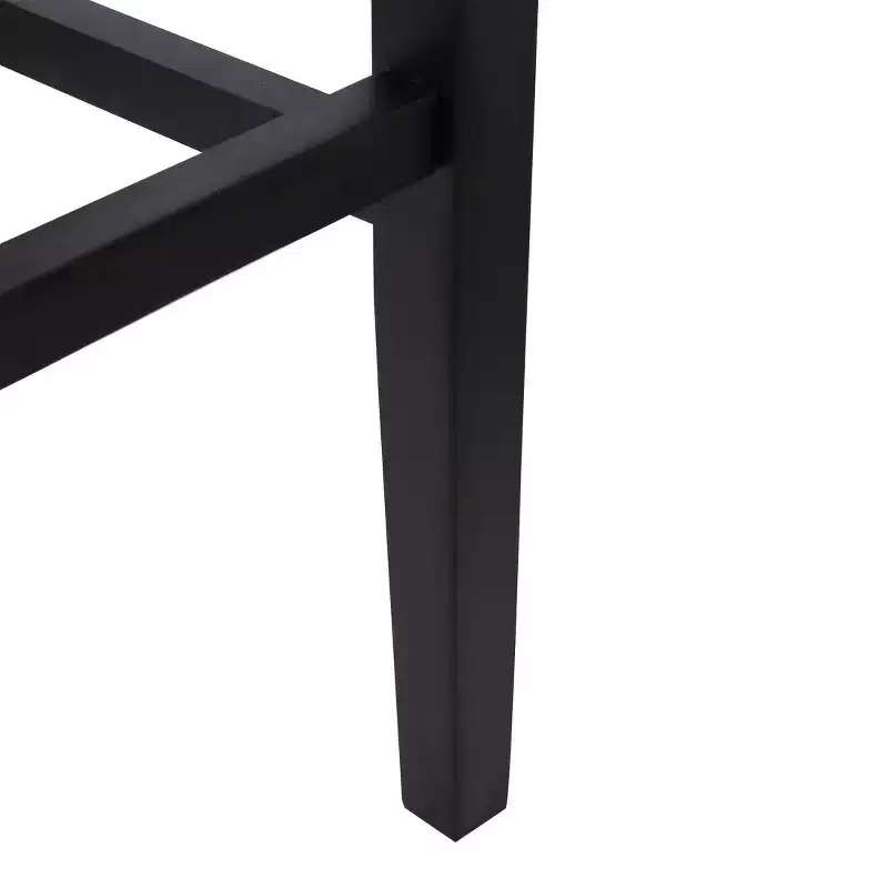 29 Upholstered Saddle Seat Bar Stool (Set of 2), Black/Black
