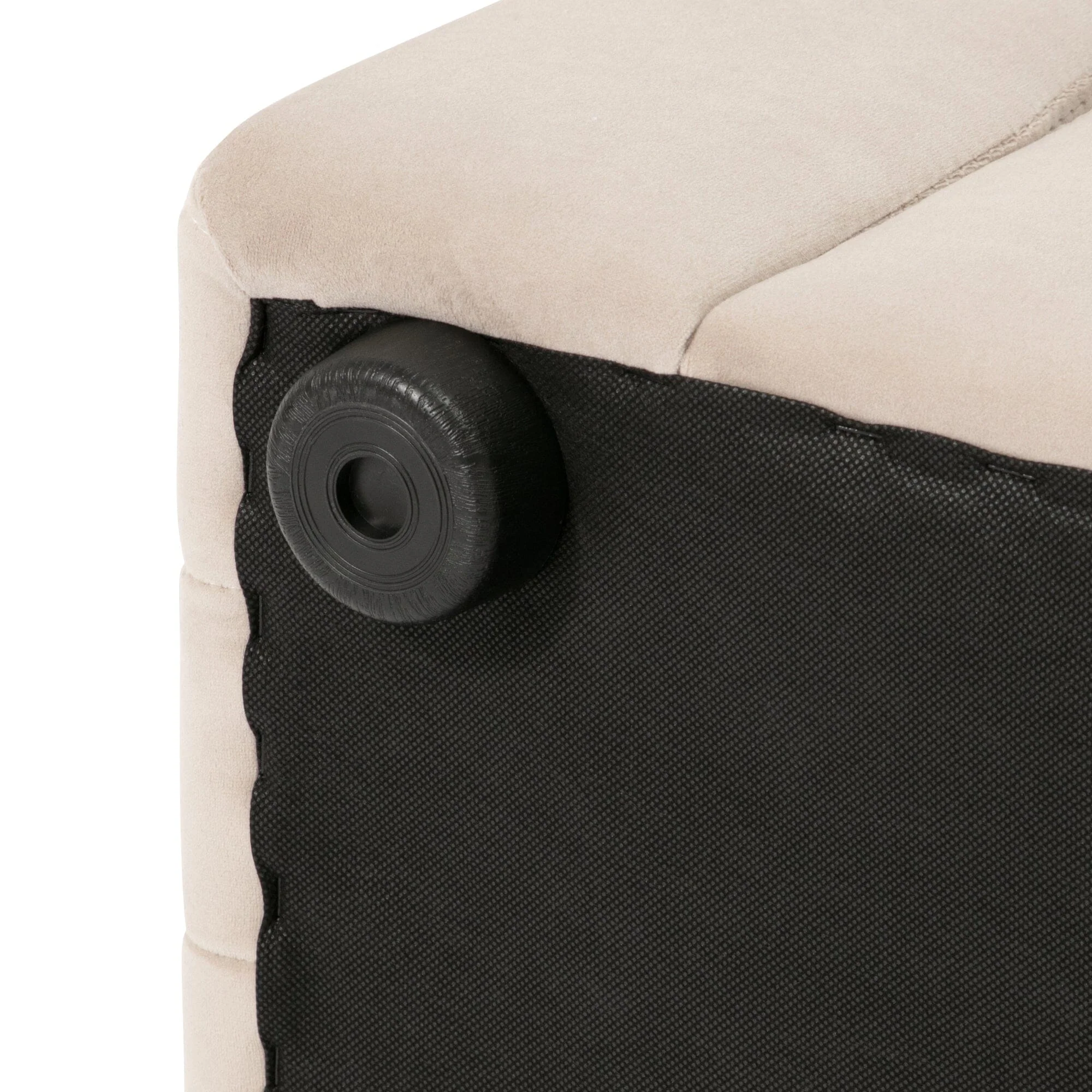 Beige 2-Seater Fabric Sofa