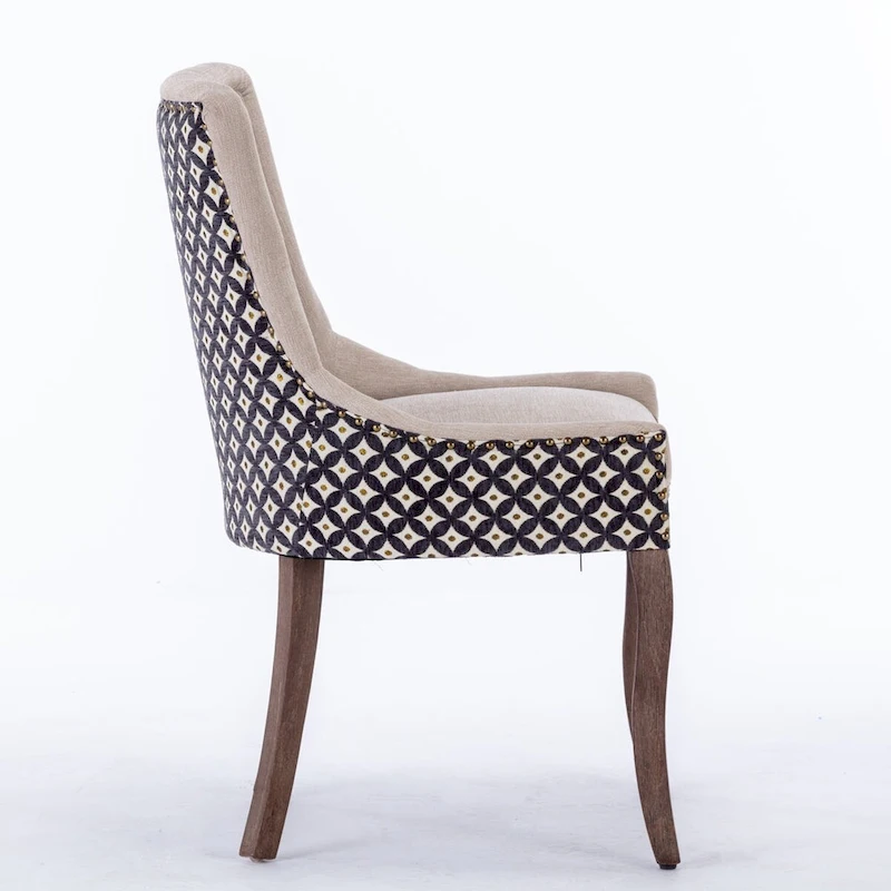 Traditional Tufted Ultra Upholstered Wingback Dining Chair Set of 4