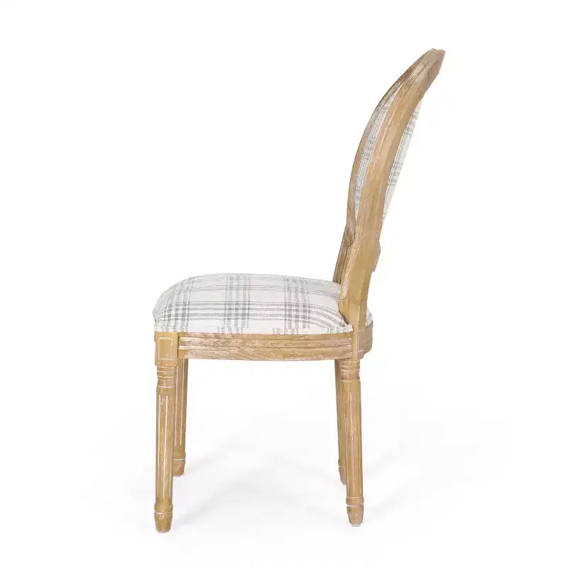 GDFStudio Newman Traditional Upholstered Rubberwood Dining Chairs (Set of 4)