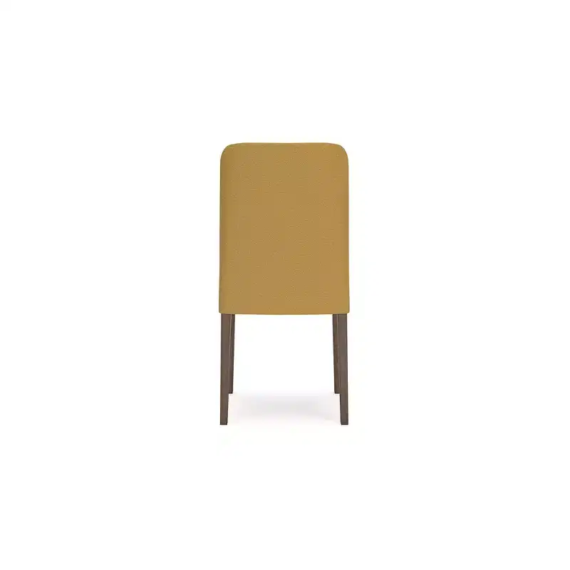 Signature Design by Ashley Lyncott Dining Room Upholstered Side Chair with Foam Cushion, Set of 2, Yellow
