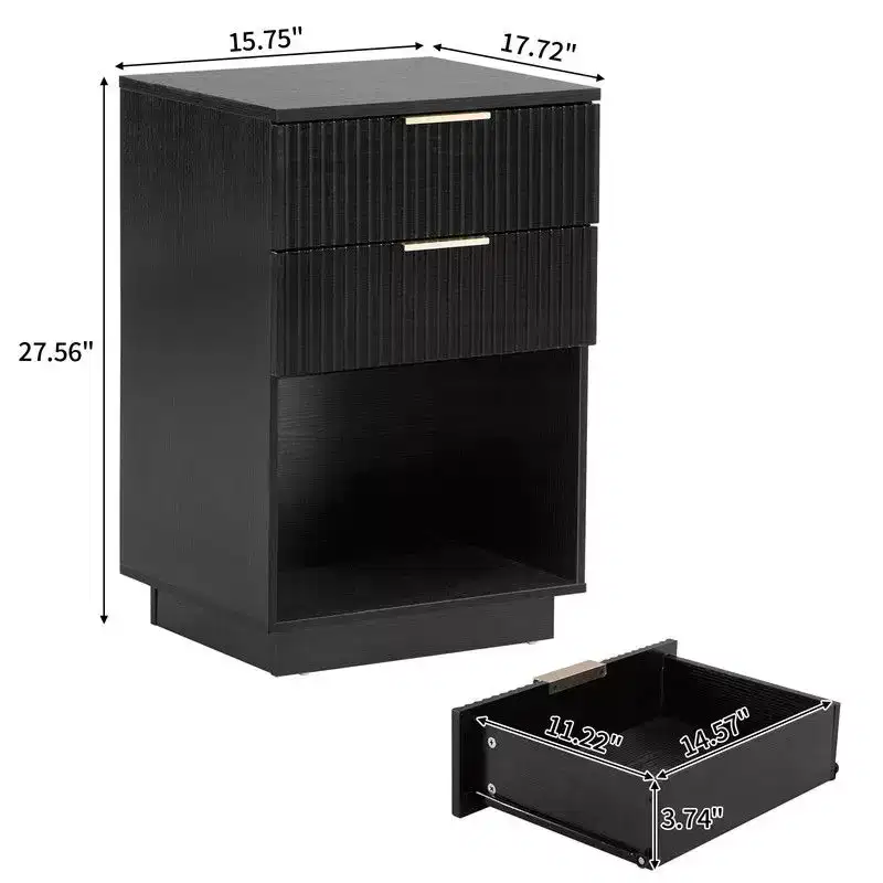 Karl Home 17.72in. W 1 Drawer Nightstand