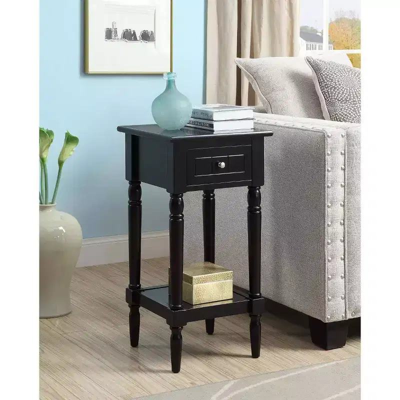 Breighton Home Provencal Countryside Mia Petite Accent Table with Drawer and Shelves