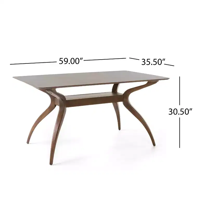 Christopher Knight Home Fausett Mid Century Modern Fabric Upholstered Wood 5 Piece Dining Set