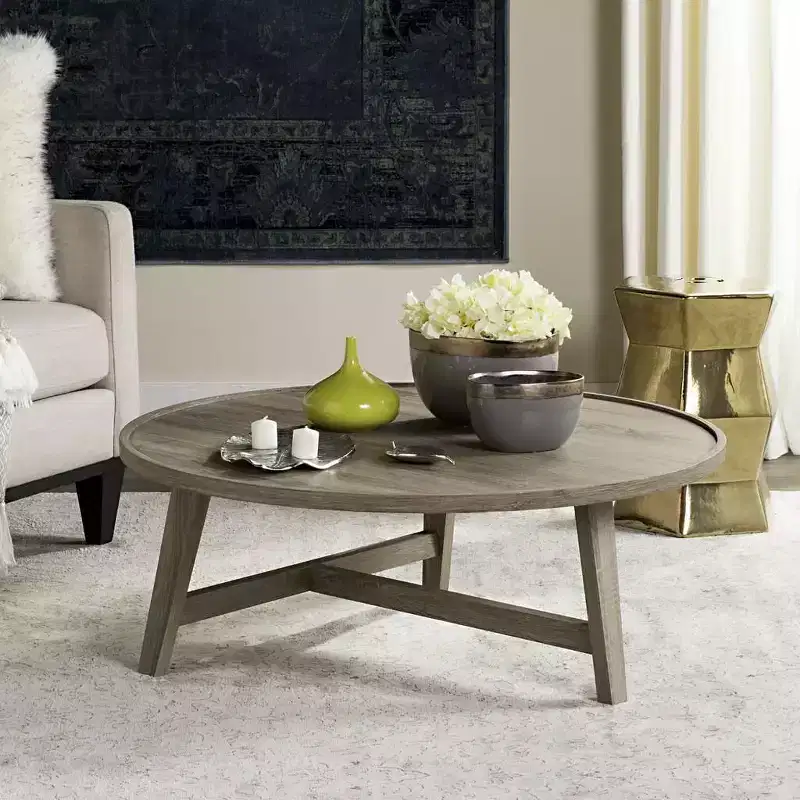 Coffee Table with MDF Frame & Iron Legs