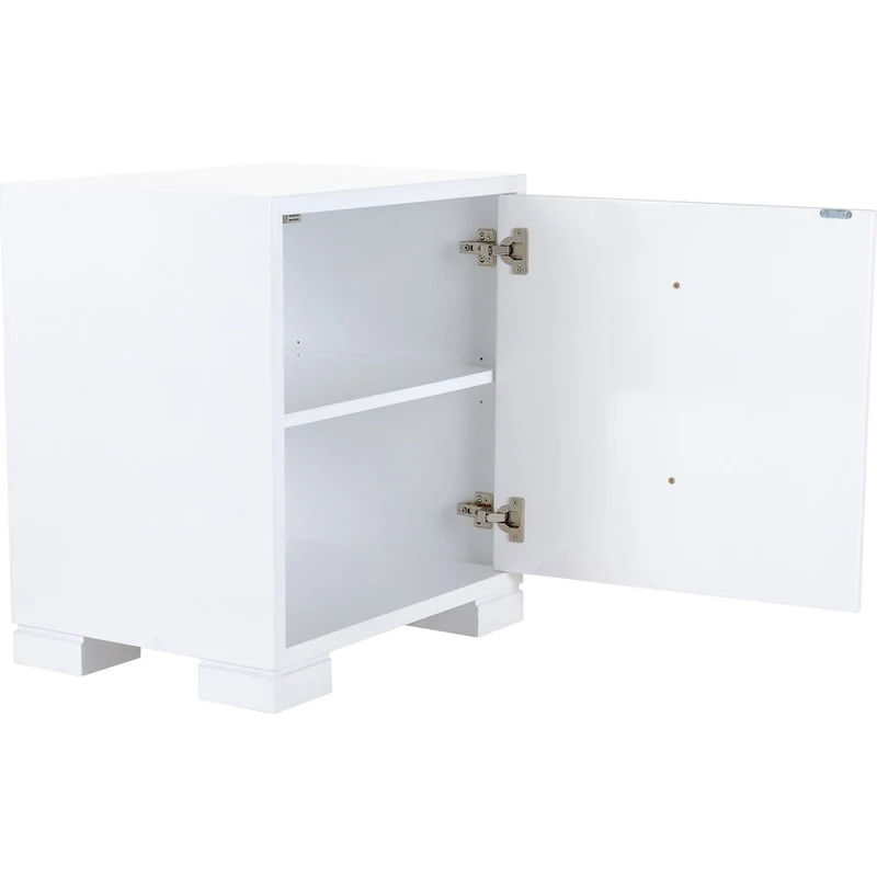 White/ Gold Lacquer Chest - 24Wx18Dx26H