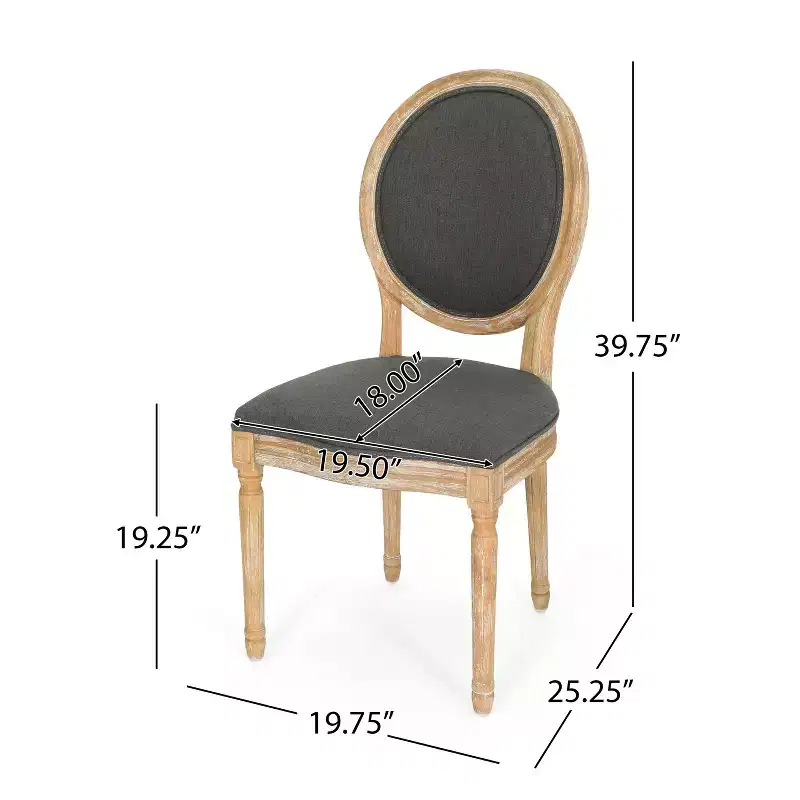 GDFStudio Newman Traditional Upholstered Rubberwood Dining Chairs (Set of 4)