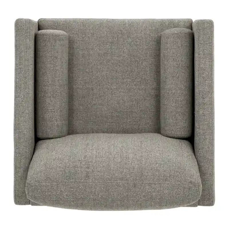 Mid-Century Tapered Leg Armchair with Roll Pillows