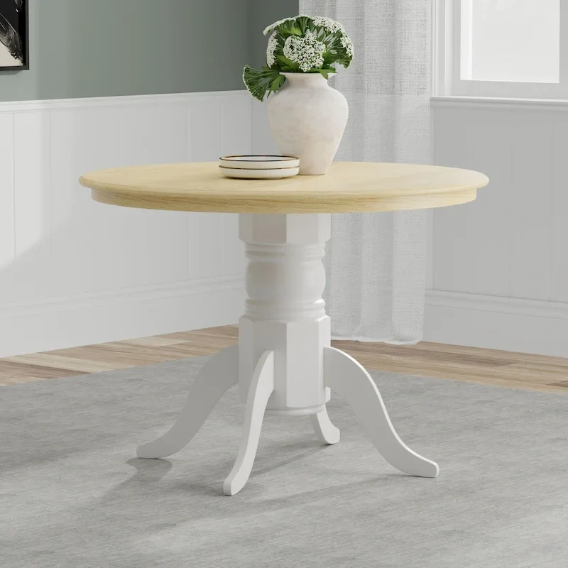 42 Round Wood Pedestal Dining Table