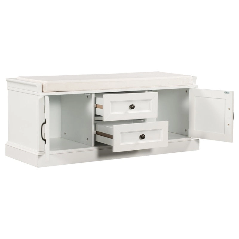 Shoe stool, 2 drawers, 2, removable pads, living room locker, entrance