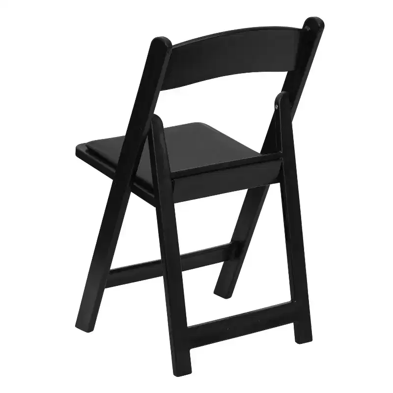 Emma and Oliver 2 Pack Wedding Party Event Resin Folding Chair with Vinyl Padded Seat