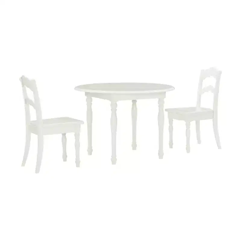 Londyn Modern Solid Wood Vanilla Finish Kids' Table and 2 Chairs Set - Powell
