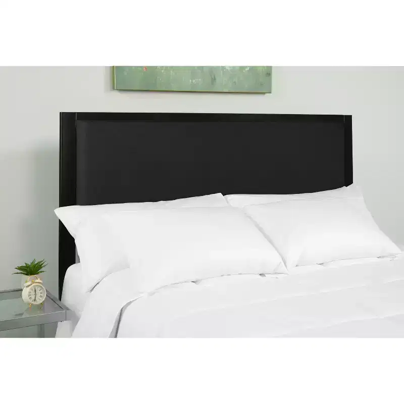 Emma and Oliver Metal Headboard - Fabric Upholstery Fits Standard Bed Frames