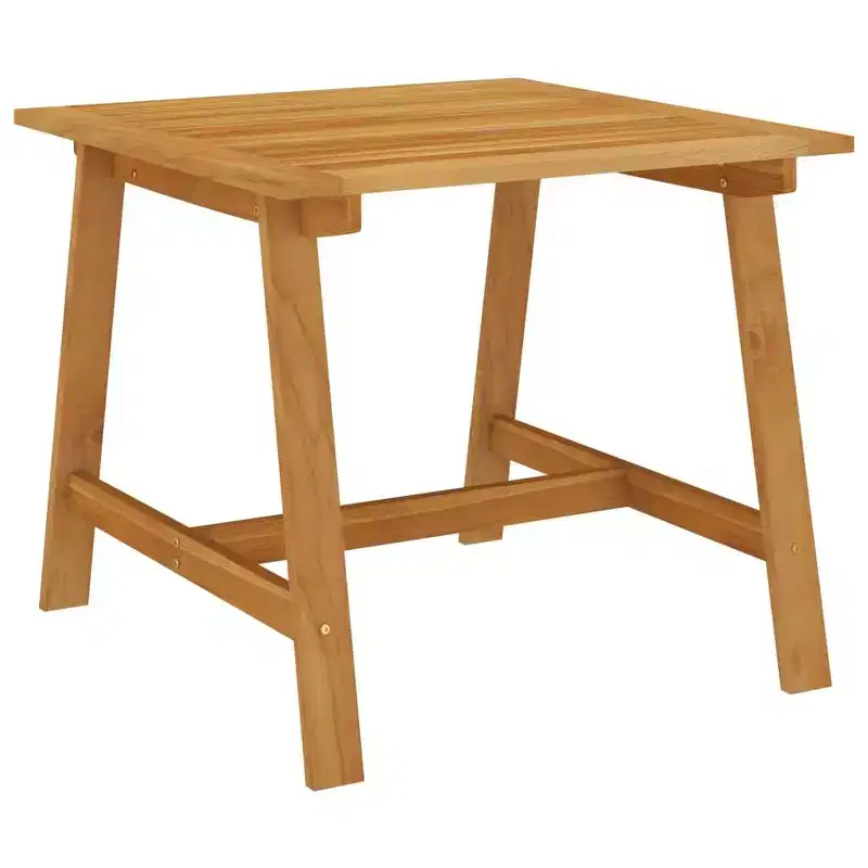 vidaXL Dining Set Solid Acacia wood Medium Adjustable Footrests