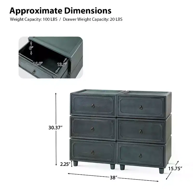 Oddone 2 - Drawer end table Set of 3 With Modular Design| ART OF LIVING DESIGNS
