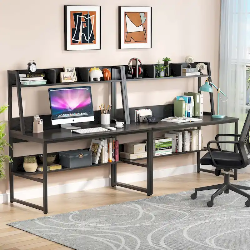 Computer Desk with Hutch and Bookshelf