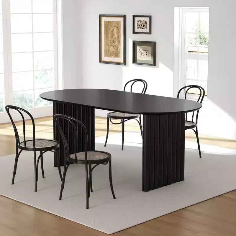 PexFix Oval Dining Table Double Pedestal Kitchen Tables