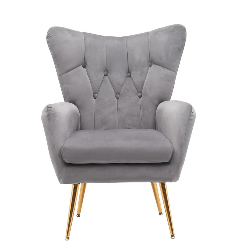 Mid Century Wingback Upholstered Accent Chair