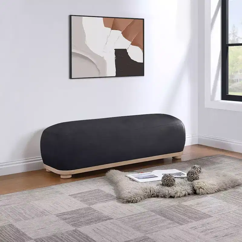 Calum Chenille Fabric Bench