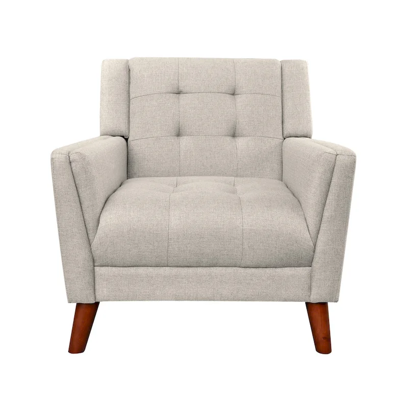 Upholstered Armchair with Tufted Back