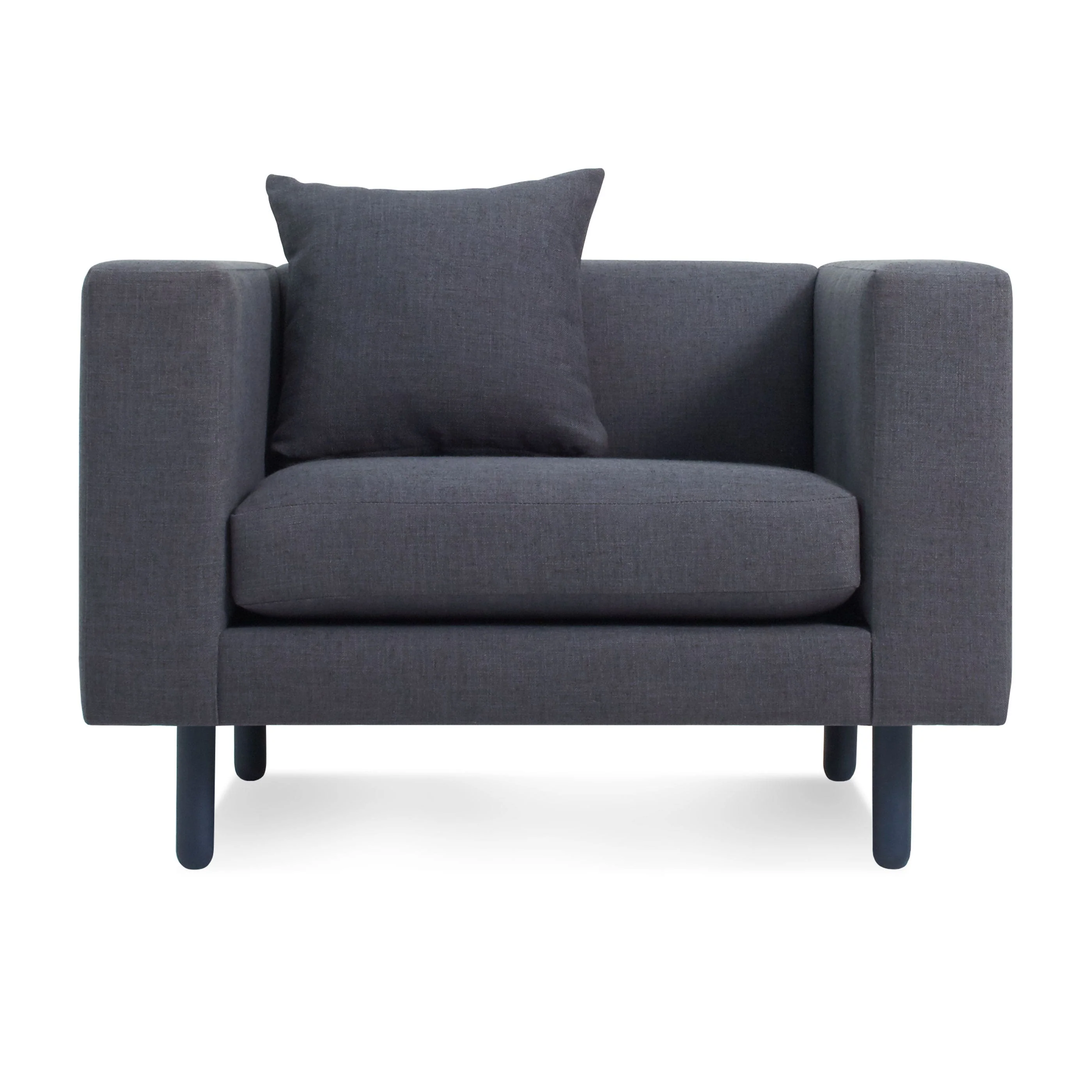 Modern Loden Green Velvet Lounge Chair with Single Cushion Design for Living Room