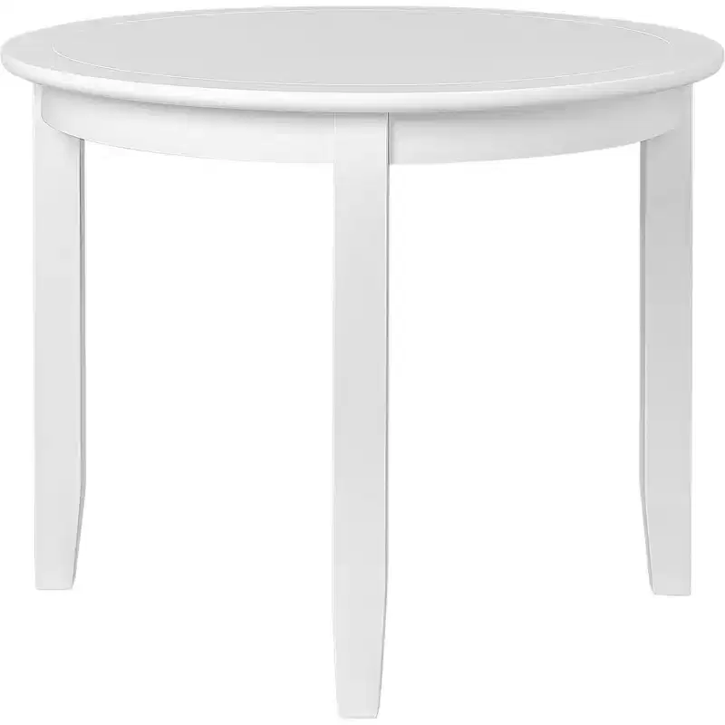 HomeRoots 39 White Solid Wood Round Top Dining Table