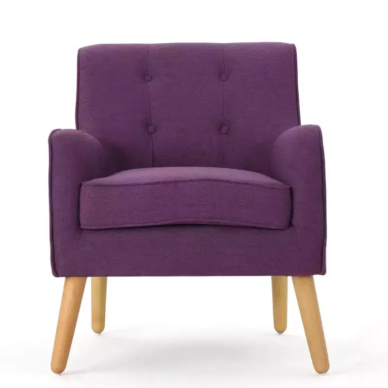 Christopher Knight Home Calix Mid-Century Modern Button Tufted Upholstered Accent Chair