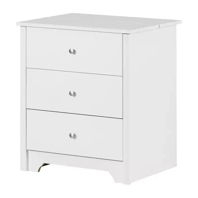 HomeStock Nightstand with Charging Station and Drawers