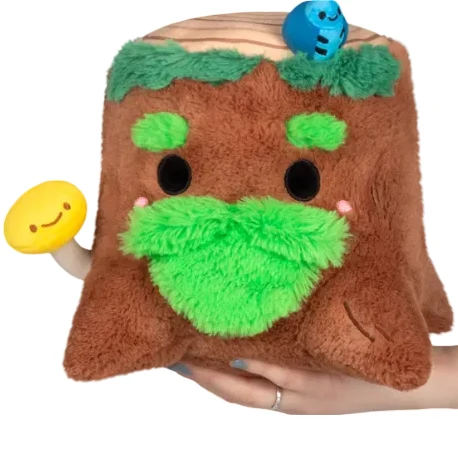 Mini Tree Stump Soft Plush Stuffed Animal Woodland Toy