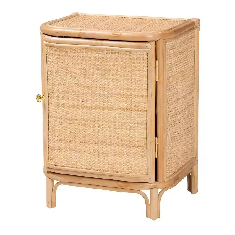 bali & pari Kiara Natural Rattan Nightstand Natural