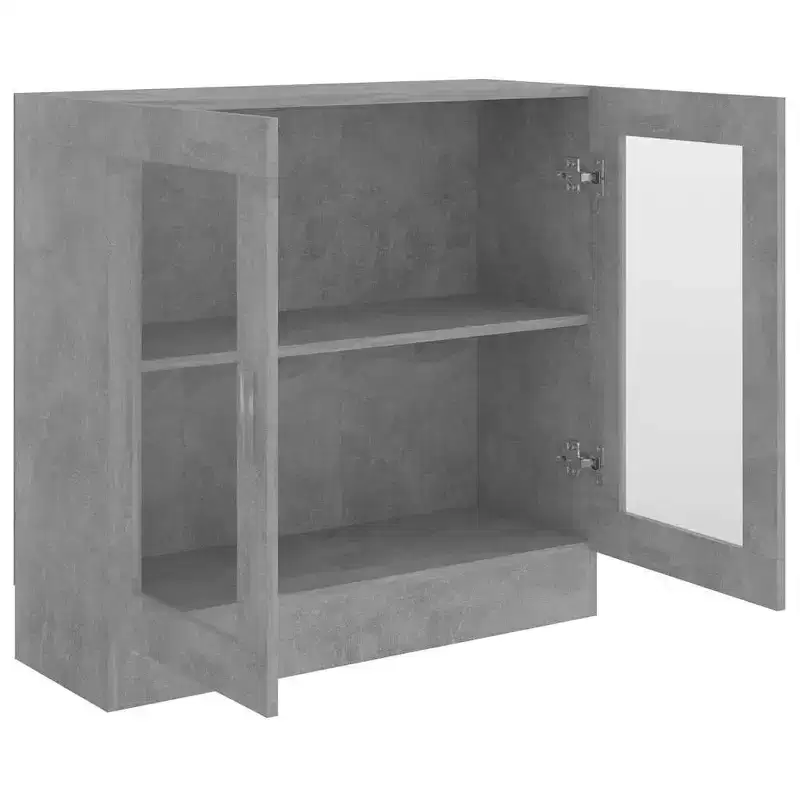 vidaXL Vitrine Cabinet Concrete Grey 32.5x12.0x31.5 Engineered Wood