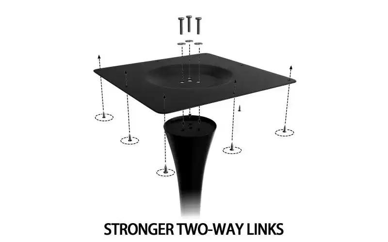JVNOXK 24 Inch Modern Mid-Century Round Table, Dining Table, Tulip Kitchen Table, Living Room Coffee Table, Oval Dining Table, Black