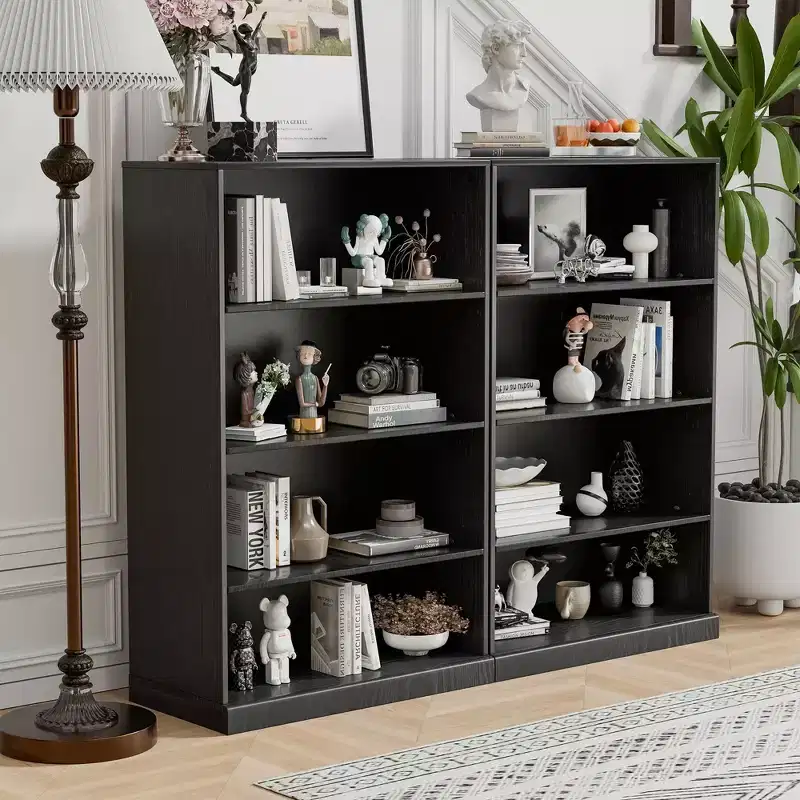 PexFix 49x31x16 Wood Accent Cabinet with Adjustable Shelf Storage Cabinet without Door Black