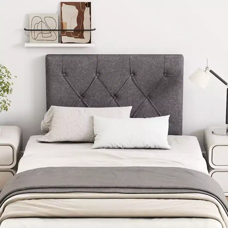 Costway Upholstered Headboard for Twin Size Bed w/ Fabric Upholstery Adjustable Height