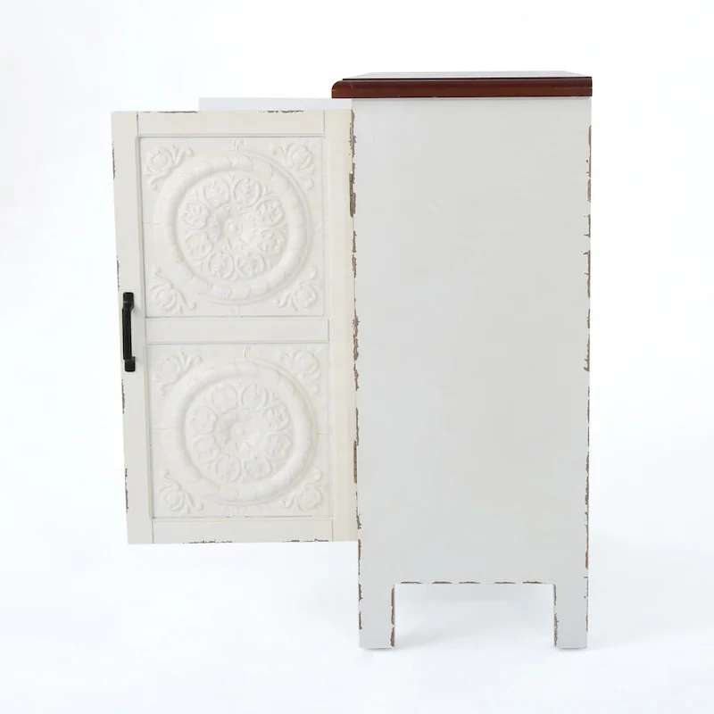Brown / Navy Blue Tile Front Storage Cabinet – Seats 1