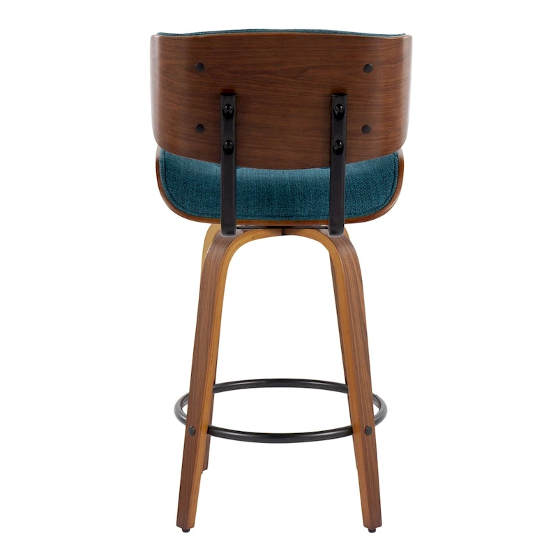 Carson Carrington Leksand 26 Fixed-Height Counter Stool with Bent Wood Legs (Set of 2)