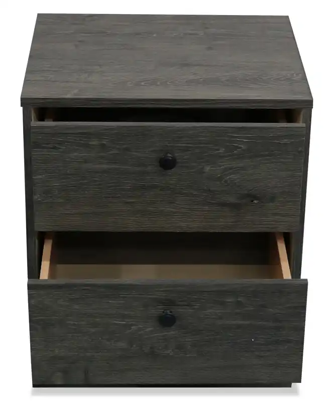 Bedside 2-Drawer Nightstand, 18.4W x 22.2H